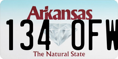 AR license plate 134OFW