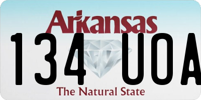 AR license plate 134UOA