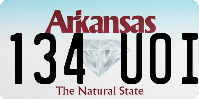 AR license plate 134UOI