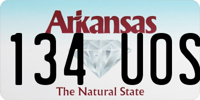 AR license plate 134UOS
