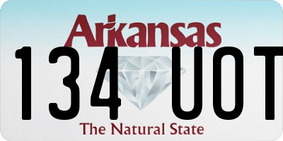 AR license plate 134UOT