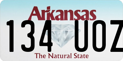 AR license plate 134UOZ