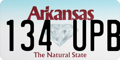 AR license plate 134UPB