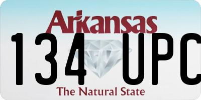 AR license plate 134UPC