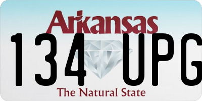 AR license plate 134UPG