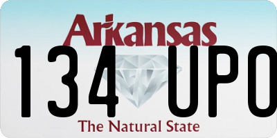 AR license plate 134UPO