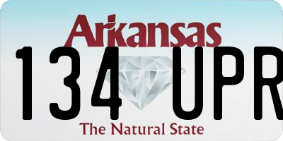 AR license plate 134UPR