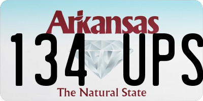 AR license plate 134UPS