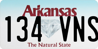 AR license plate 134VNS