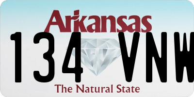 AR license plate 134VNW