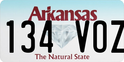 AR license plate 134VOZ