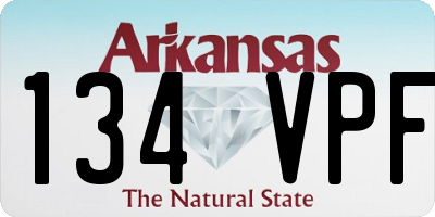 AR license plate 134VPF