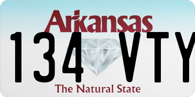 AR license plate 134VTY