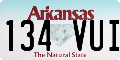 AR license plate 134VUI