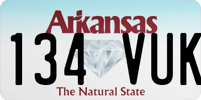 AR license plate 134VUK