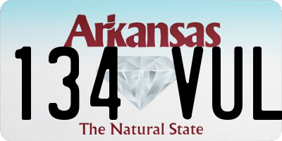 AR license plate 134VUL