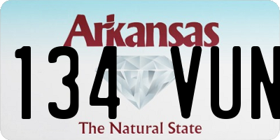 AR license plate 134VUN