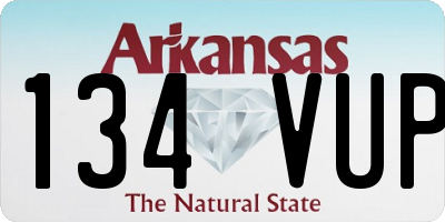 AR license plate 134VUP