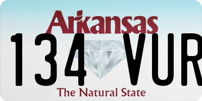 AR license plate 134VUR