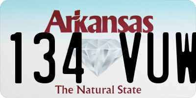 AR license plate 134VUW