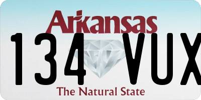 AR license plate 134VUX