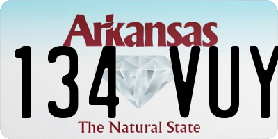 AR license plate 134VUY