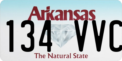 AR license plate 134VVC