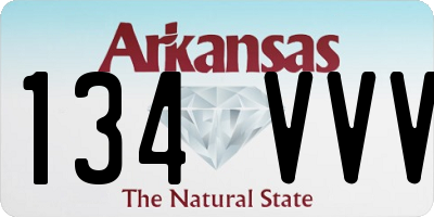 AR license plate 134VVV