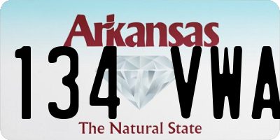 AR license plate 134VWA