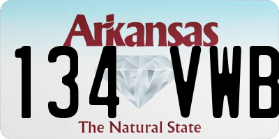 AR license plate 134VWB