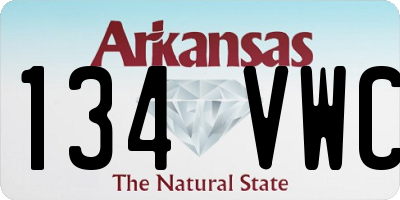 AR license plate 134VWC