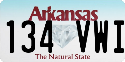 AR license plate 134VWI