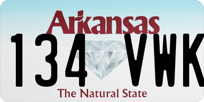 AR license plate 134VWK