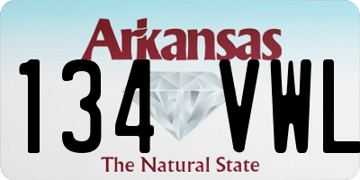 AR license plate 134VWL