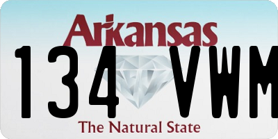 AR license plate 134VWM