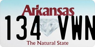 AR license plate 134VWN