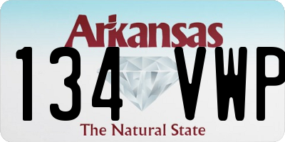 AR license plate 134VWP