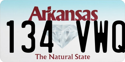 AR license plate 134VWQ