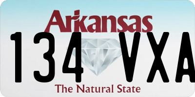 AR license plate 134VXA