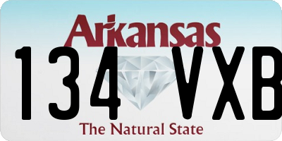 AR license plate 134VXB