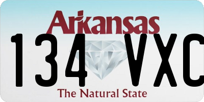 AR license plate 134VXC
