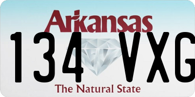 AR license plate 134VXG