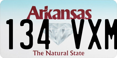 AR license plate 134VXM