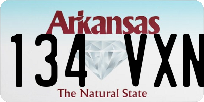AR license plate 134VXN