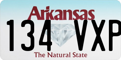 AR license plate 134VXP