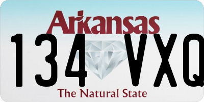 AR license plate 134VXQ