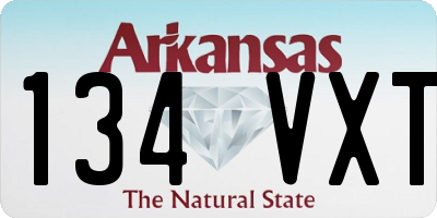 AR license plate 134VXT
