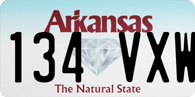 AR license plate 134VXW