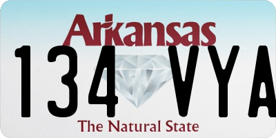 AR license plate 134VYA