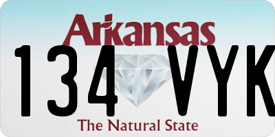 AR license plate 134VYK